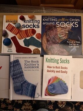 Knitting Socks Book - 4 books of sock patterns New